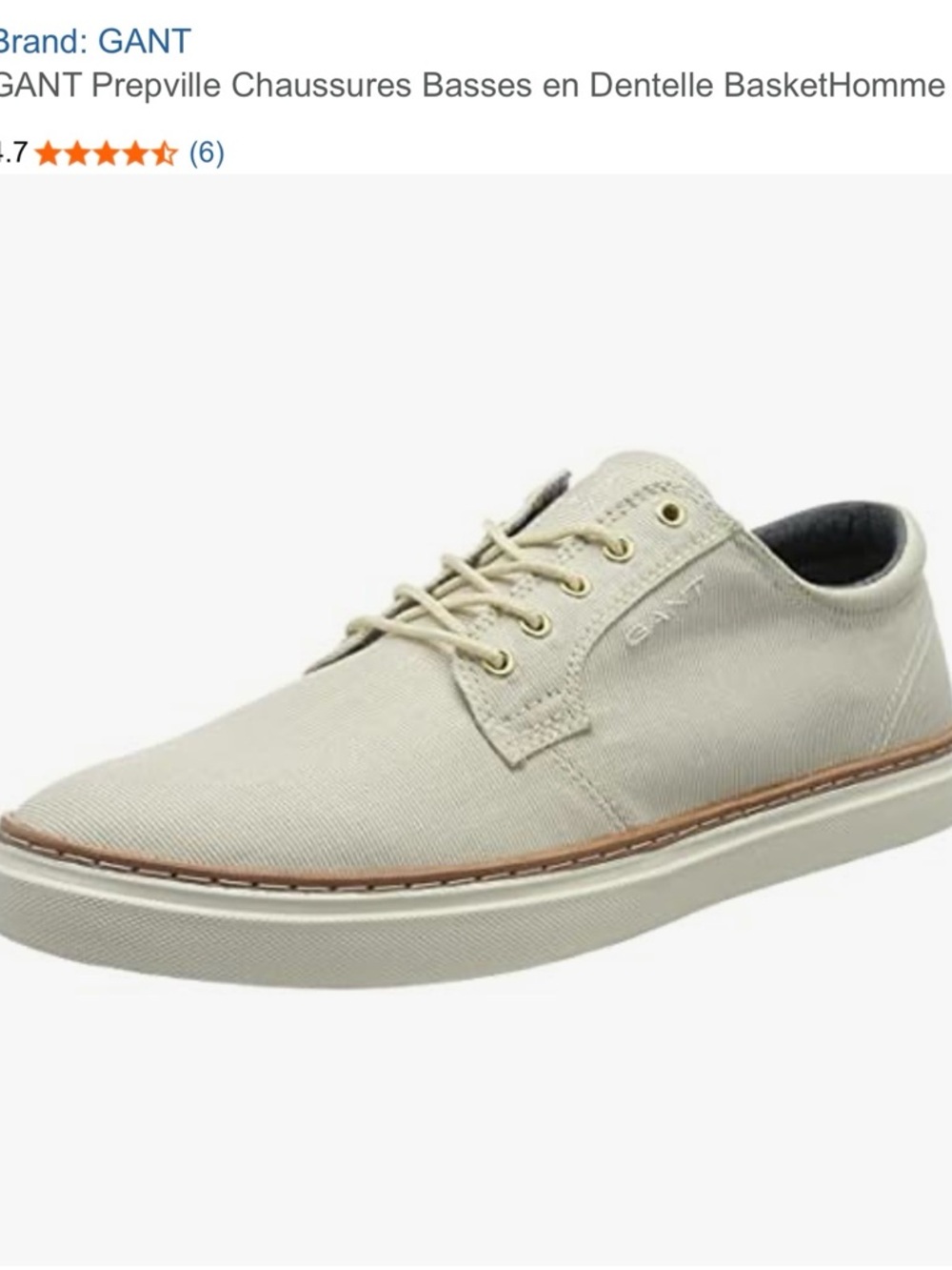 Gant Prepville Chaussures Basses en Dentelle BasketHomme Low top Beige Ivory